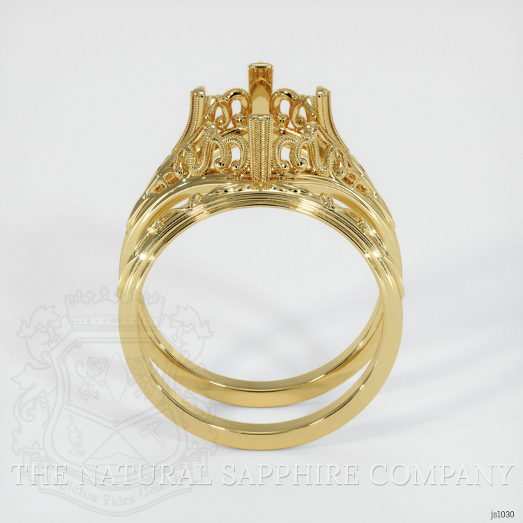 18K Yellow Gold Antique Style Ring Setting