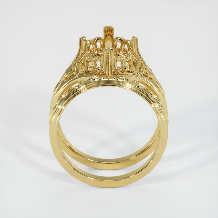 18K Yellow Gold Antique Style Ring Setting