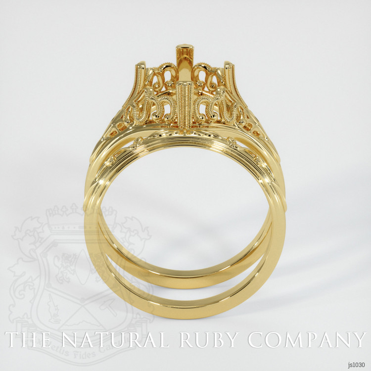 18K Yellow Gold Antique Style Ring Setting