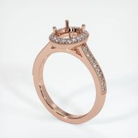 14K Rose Gold Pave Ring Setting Video