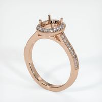 18K Rose Gold Pave Ring Setting Video