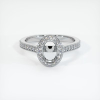 Silver Pave Ring Setting Image