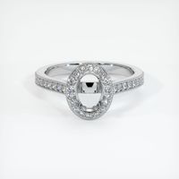 14K White Gold Pave Ring Setting Image