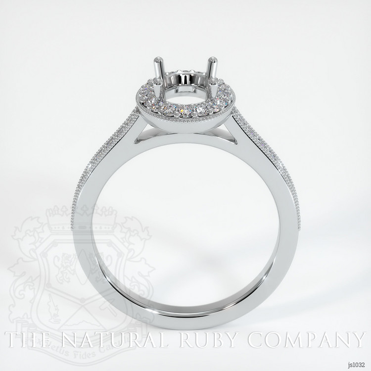 14K White Gold Pave Ring Setting