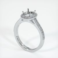 18K White Gold Pave Ring Setting Video