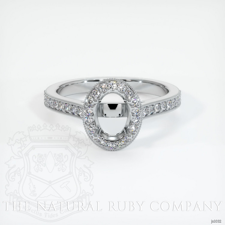 18K White Gold Pave Ring Setting