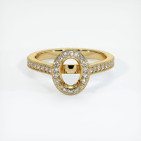 10K Yellow Gold Pave Ring Setting Image