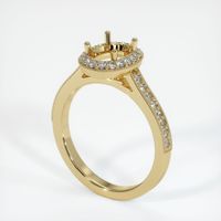 14K Yellow Gold Pave Ring Setting Video