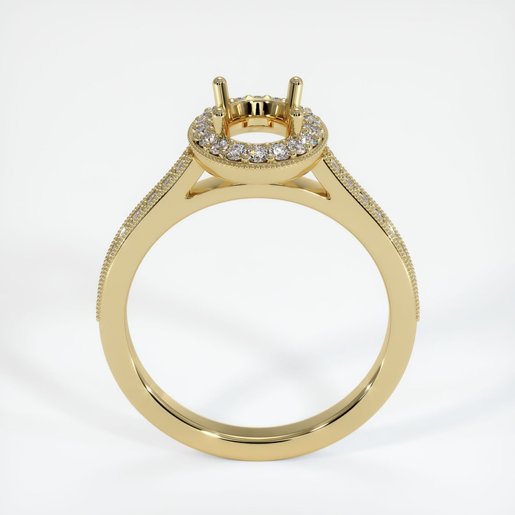 14K Yellow Gold Pave Ring Setting