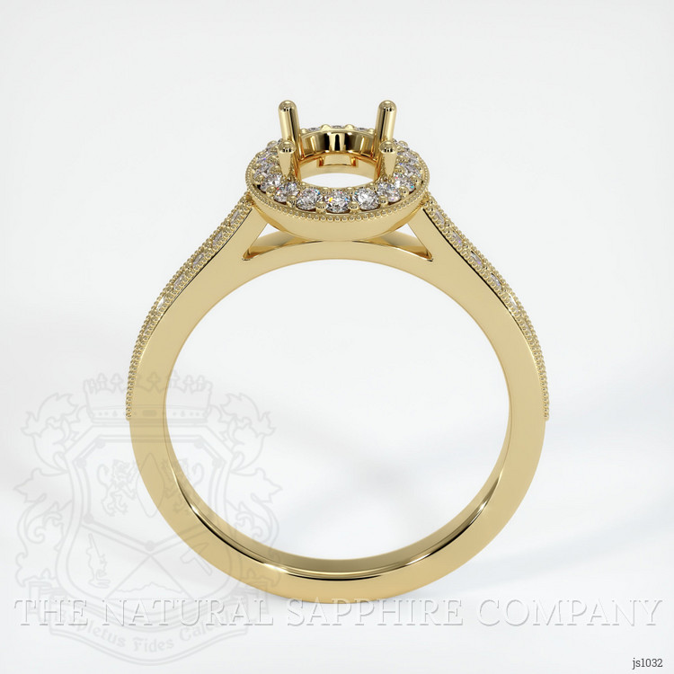 14K Yellow Gold Pave Ring Setting