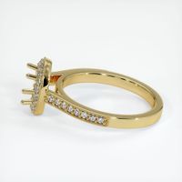 18K Yellow Gold Pave Ring Setting Image