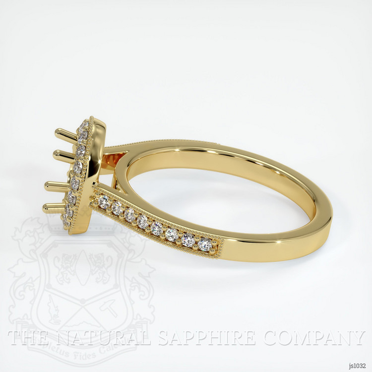 18K Yellow Gold Pave Ring Setting