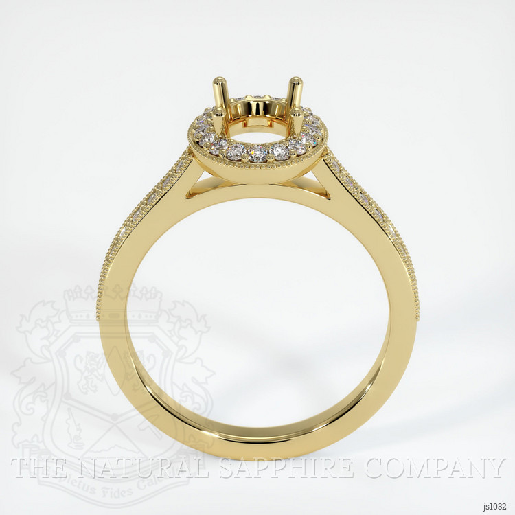 18K Yellow Gold Pave Ring Setting