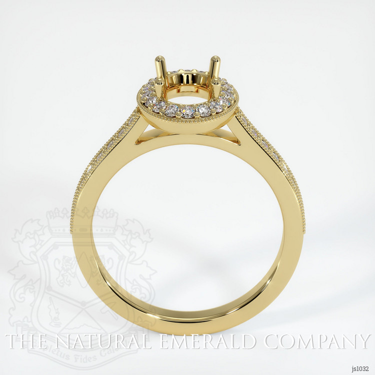 18K Yellow Gold Pave Ring Setting