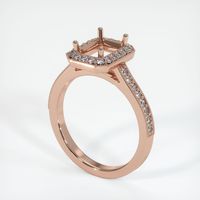 14K Rose Gold Pave Ring Setting Video