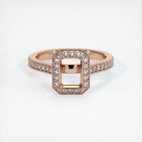 18K Rose Gold Pave Ring Setting Image
