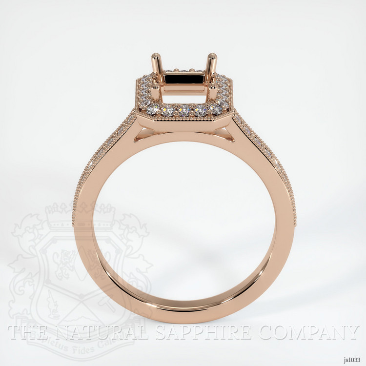 18K Rose Gold Pave Ring Setting