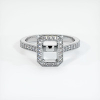 Silver Pave Ring Setting Image