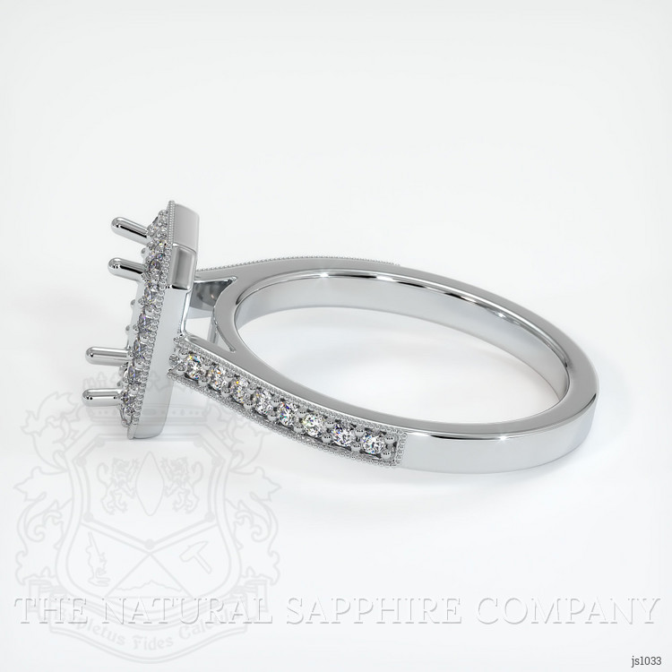 10K White Gold Pave Ring Setting