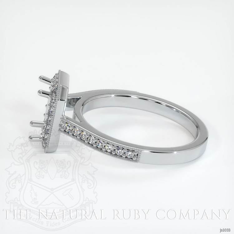 14K White Gold Pave Ring Setting