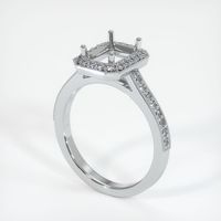 18K White Gold Pave Ring Setting Video