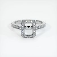18K White Gold Pave Ring Setting Image