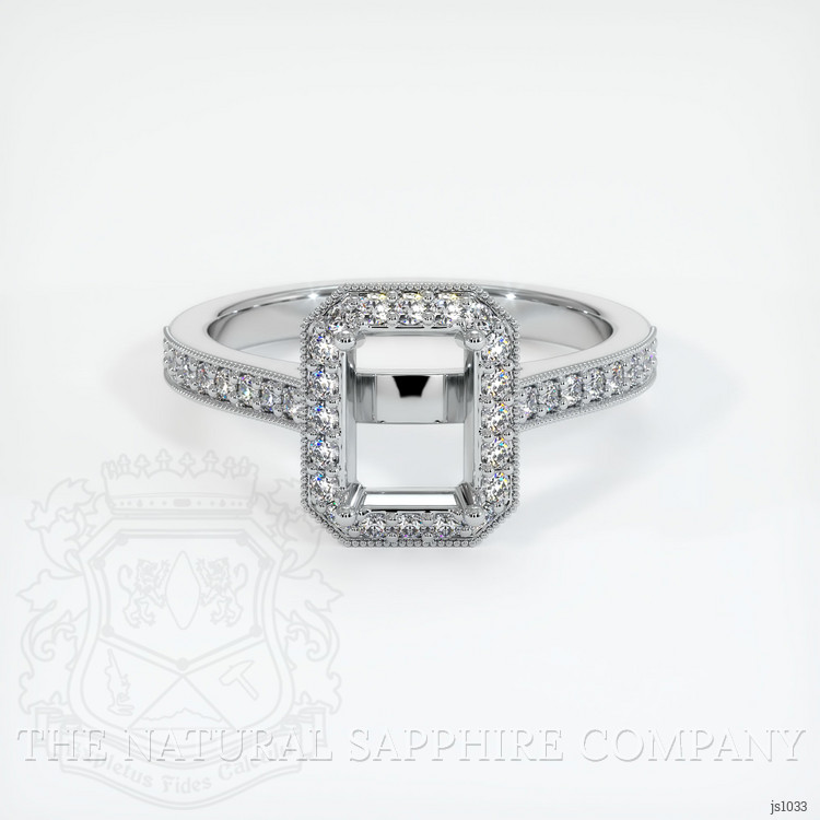 18K White Gold Pave Ring Setting