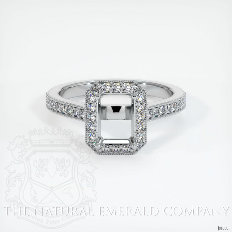 18K White Gold Pave Ring Setting