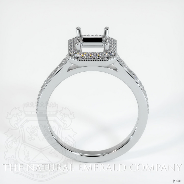 18K White Gold Pave Ring Setting