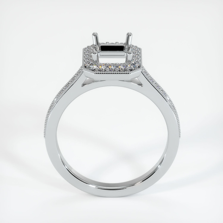 18K White Gold Pave Ring Setting
