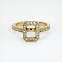 10K Yellow Gold Pave Ring Setting Image