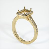 14K Yellow Gold Pave Ring Setting Video