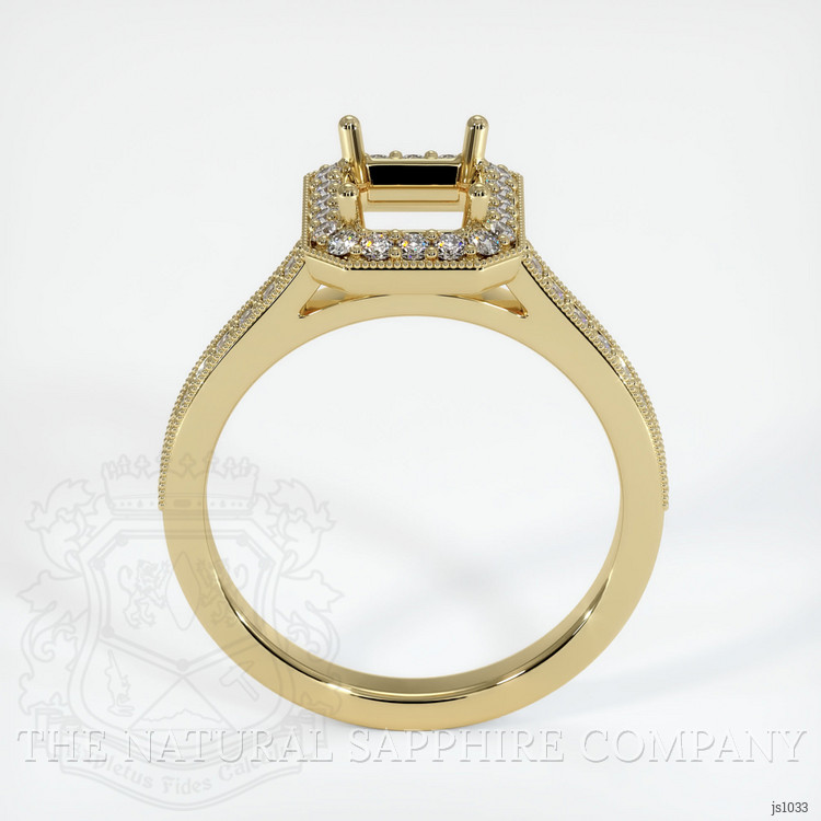 14K Yellow Gold Pave Ring Setting