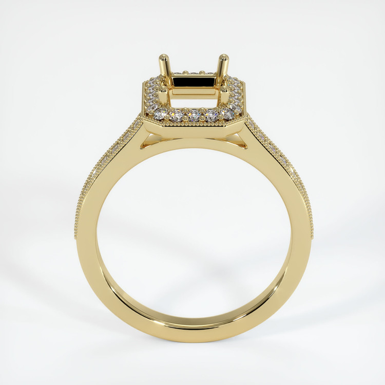 14K Yellow Gold Pave Ring Setting
