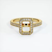 18K Yellow Gold Pave Ring Setting Image