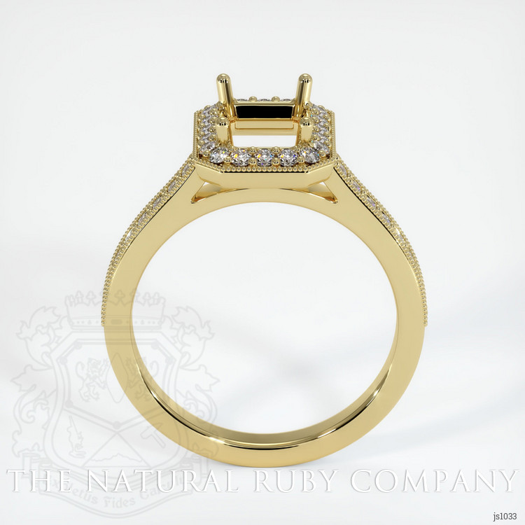 18K Yellow Gold Pave Ring Setting