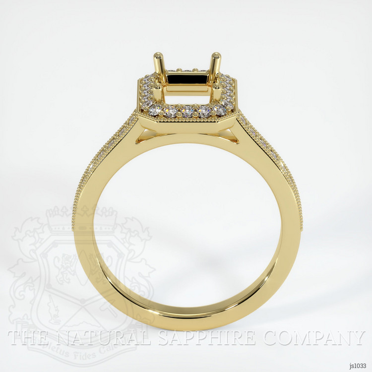 18K Yellow Gold Pave Ring Setting