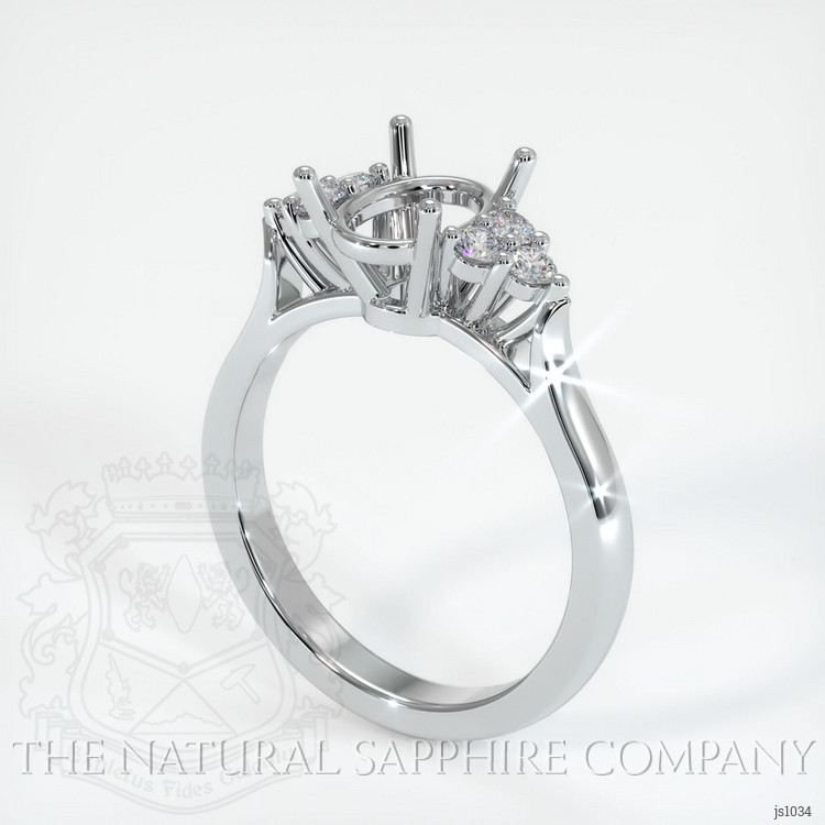 Platinum 950 Accent Stones Ring Setting