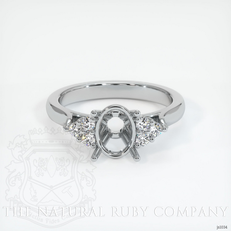 Platinum 950 Accent Stones Ring Setting