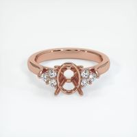 14K Rose Gold Accent Stones Ring Setting Image