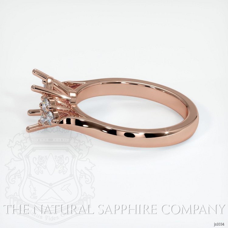 14K Rose Gold Accent Stones Ring Setting