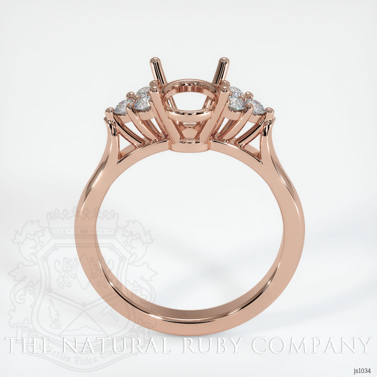 14K Rose Gold Accent Stones Ring Setting