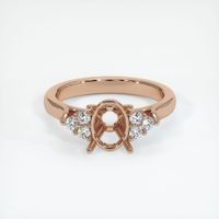 18K Rose Gold Accent Stones Ring Setting Image