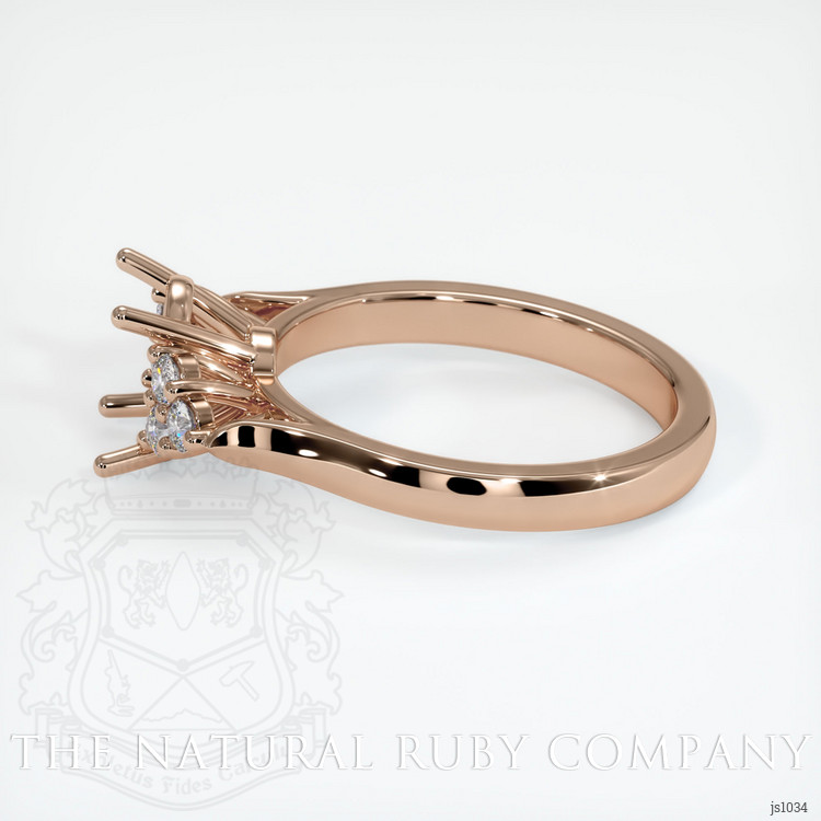 18K Rose Gold Accent Stones Ring Setting