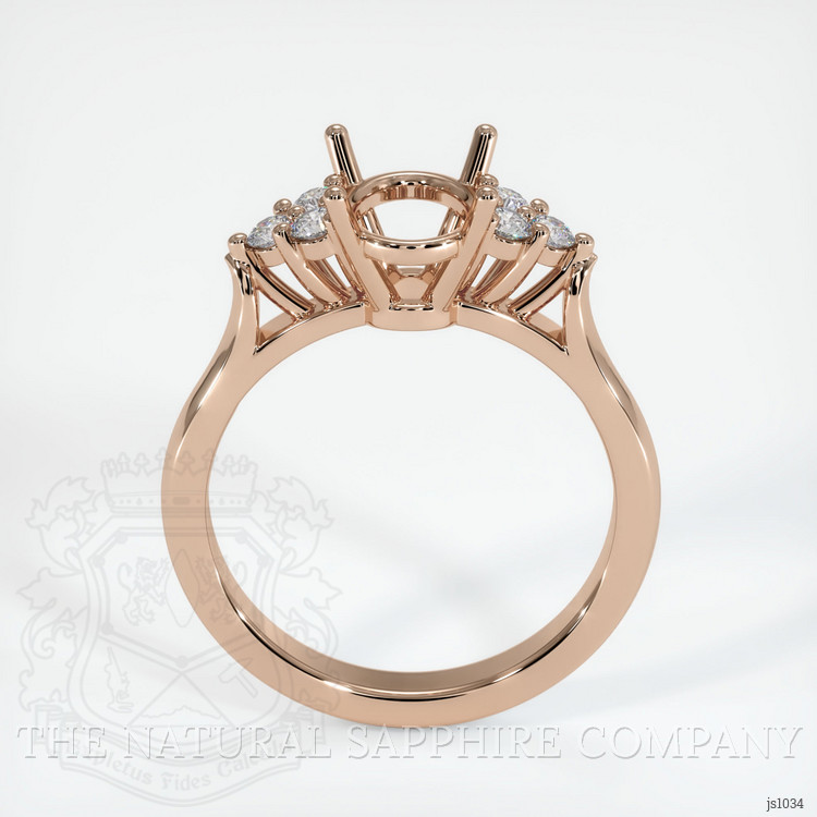 18K Rose Gold Accent Stones Ring Setting