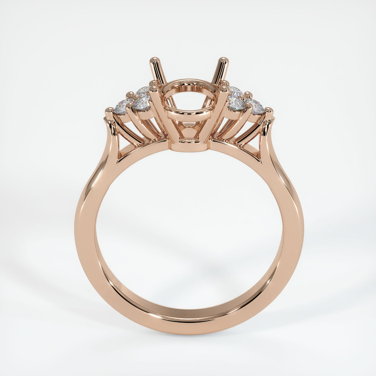 18K Rose Gold Accent Stones Ring Setting
