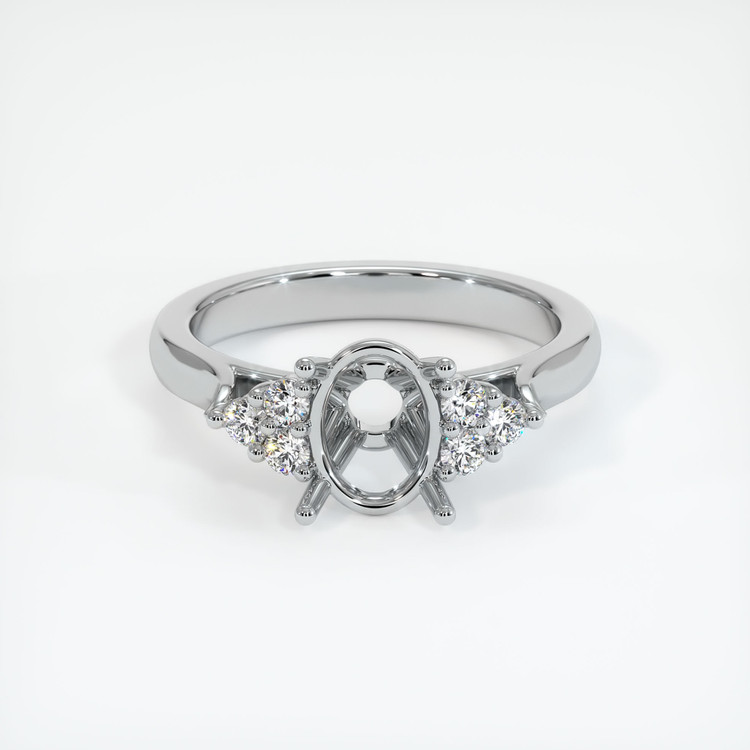 Silver Accent Stones Ring Setting