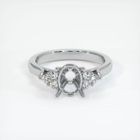 10K White Gold Accent Stones Ring Setting Image