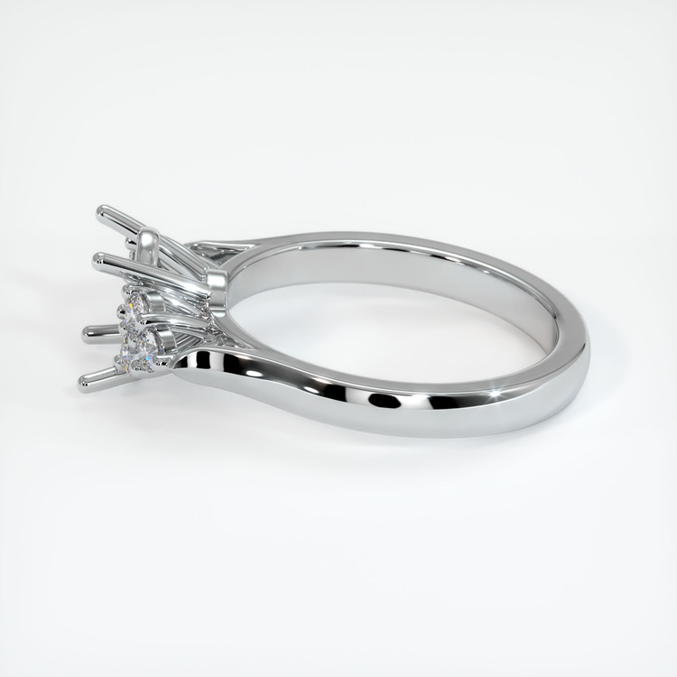 14K White Gold Accent Stones Ring Setting