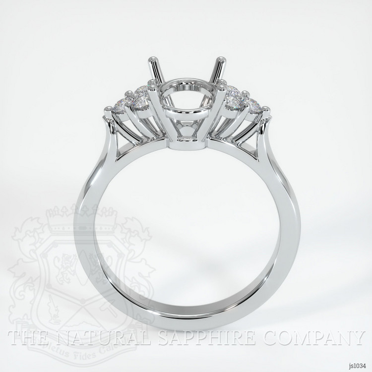 18K White Gold Accent Stones Ring Setting